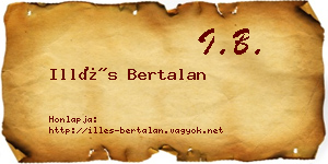Illés Bertalan névjegykártya
