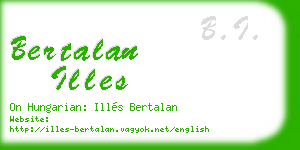 bertalan illes business card