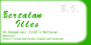 bertalan illes business card